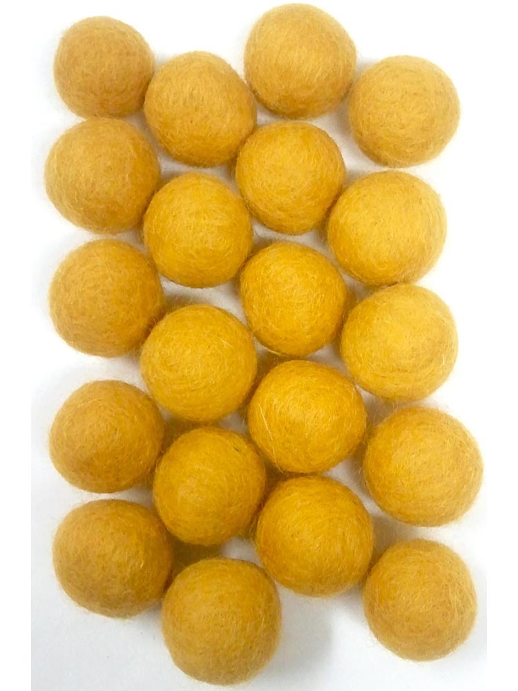 10 mm Hand Made Felt wool balls 100 pcs Gold color 12
